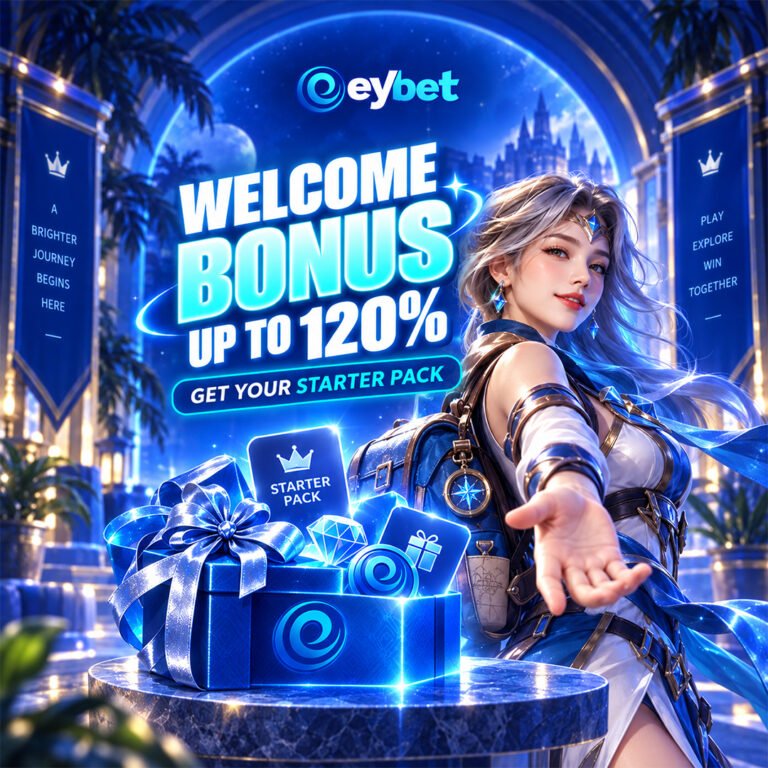 First deposit, first bonus. Here's how Eybet's welcome bonus works for new Malaysian players.