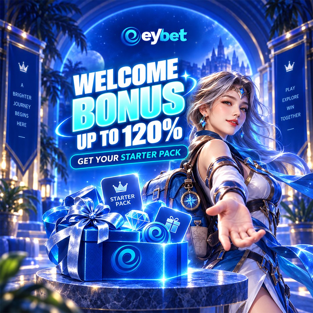 First deposit, first bonus. Here's how Eybet's welcome bonus works for new Malaysian players.